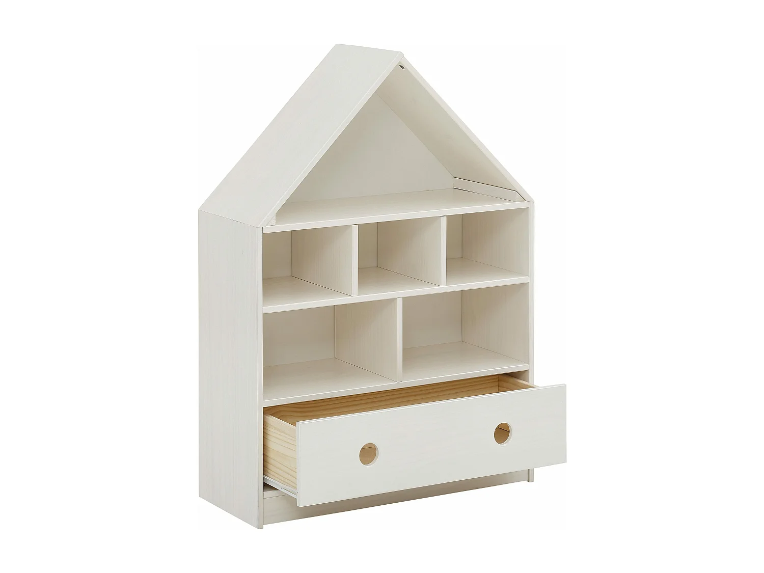 Alpi Libreria con Tetto 1 Anta Bianco