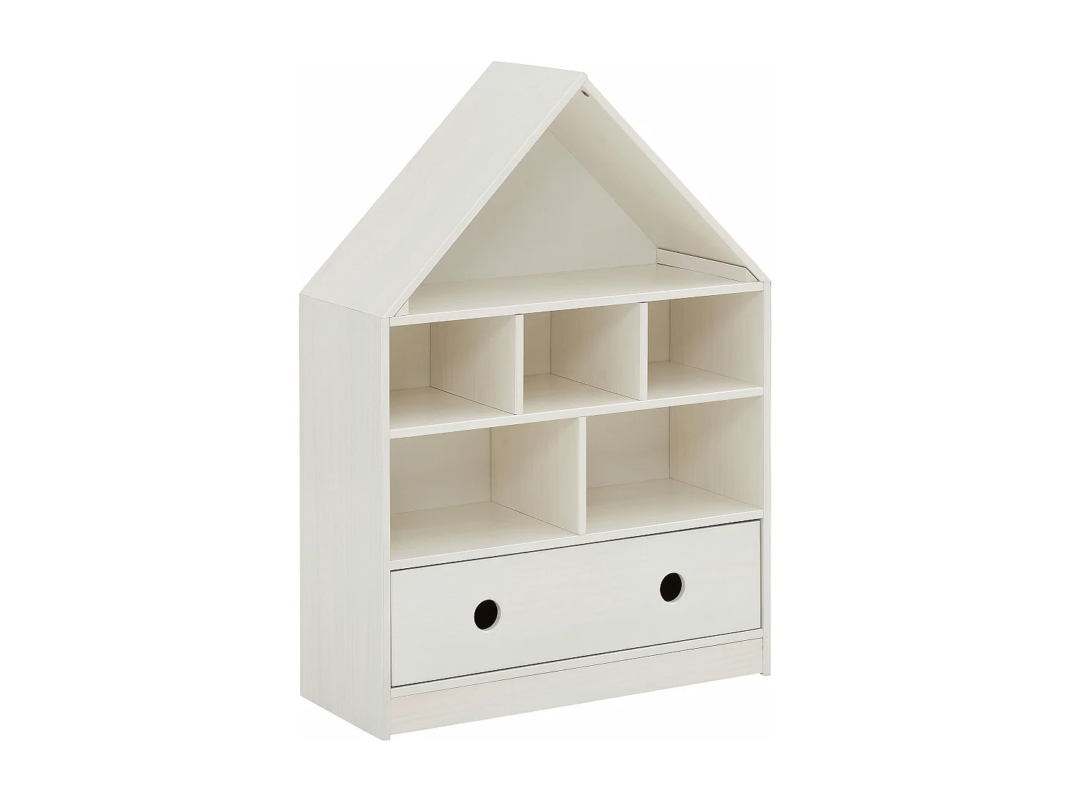 Alpi Boekenkast met dak 1 Deur Wit