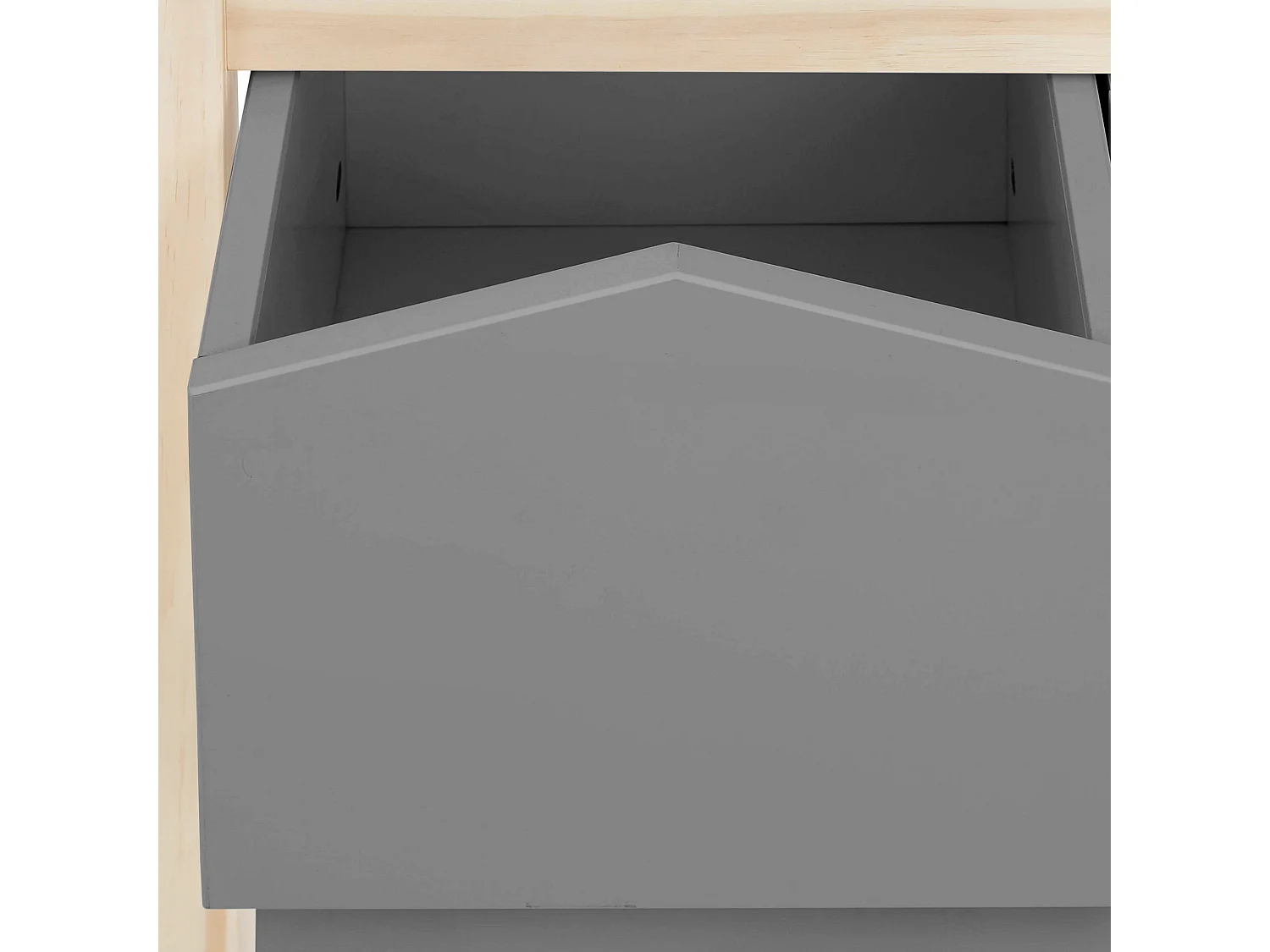 Square Line|Bibliothèque avec 2 paniers gris nature