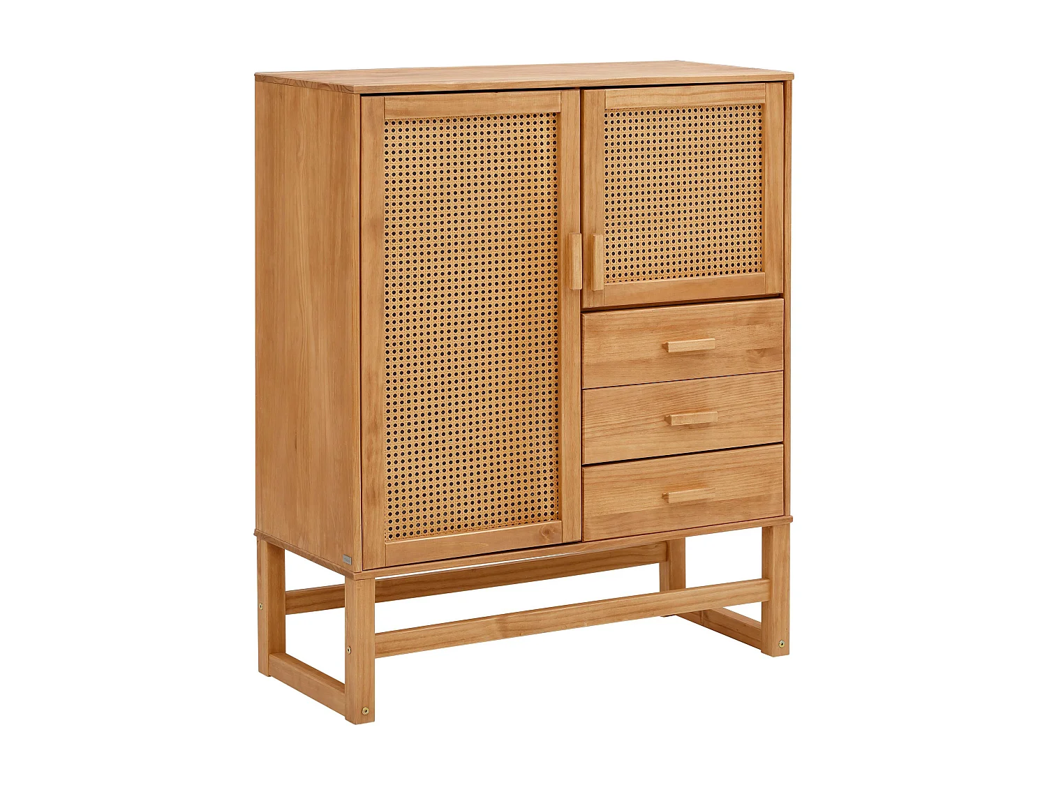 Jolene|Armoire avec 2 portes et 3 tiroirs en pin