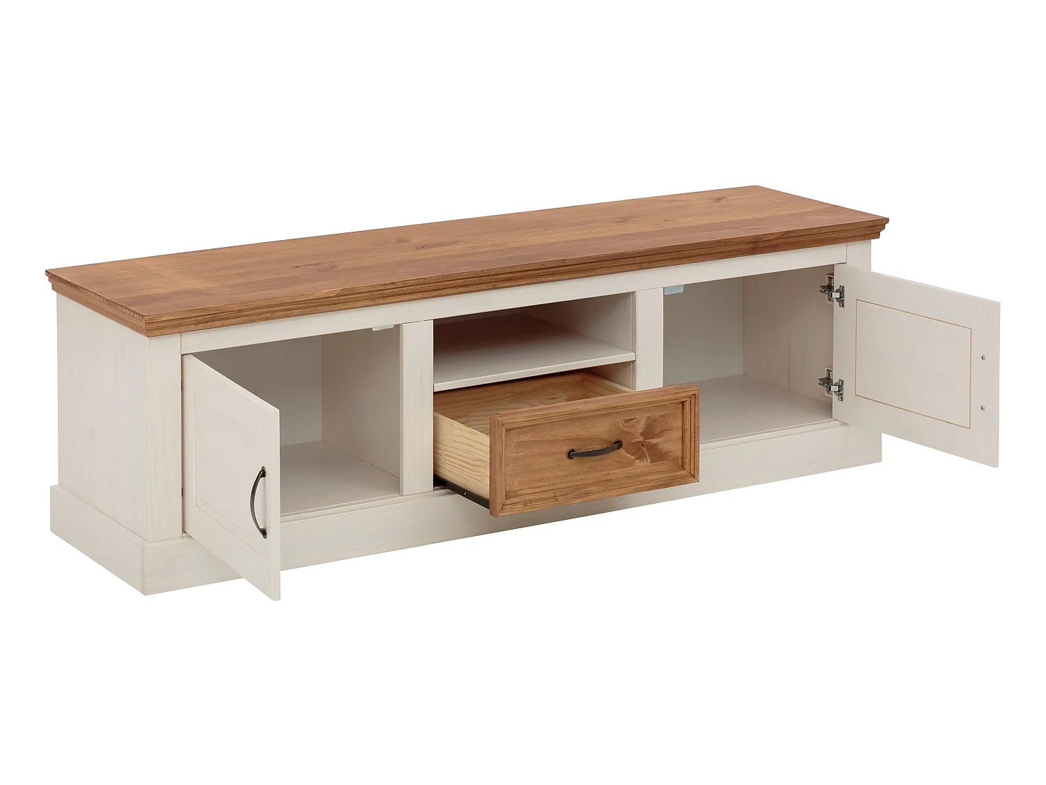 Selma|Planche basse 160 cm Blanc