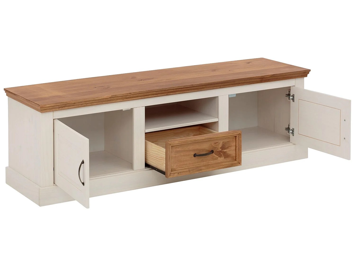 Selma|Planche basse 160 cm Blanc