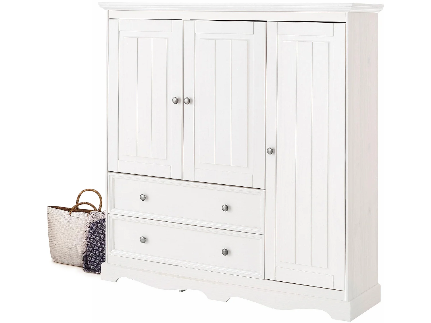 Melissa|Armoire 3 portes 2 tiroirs