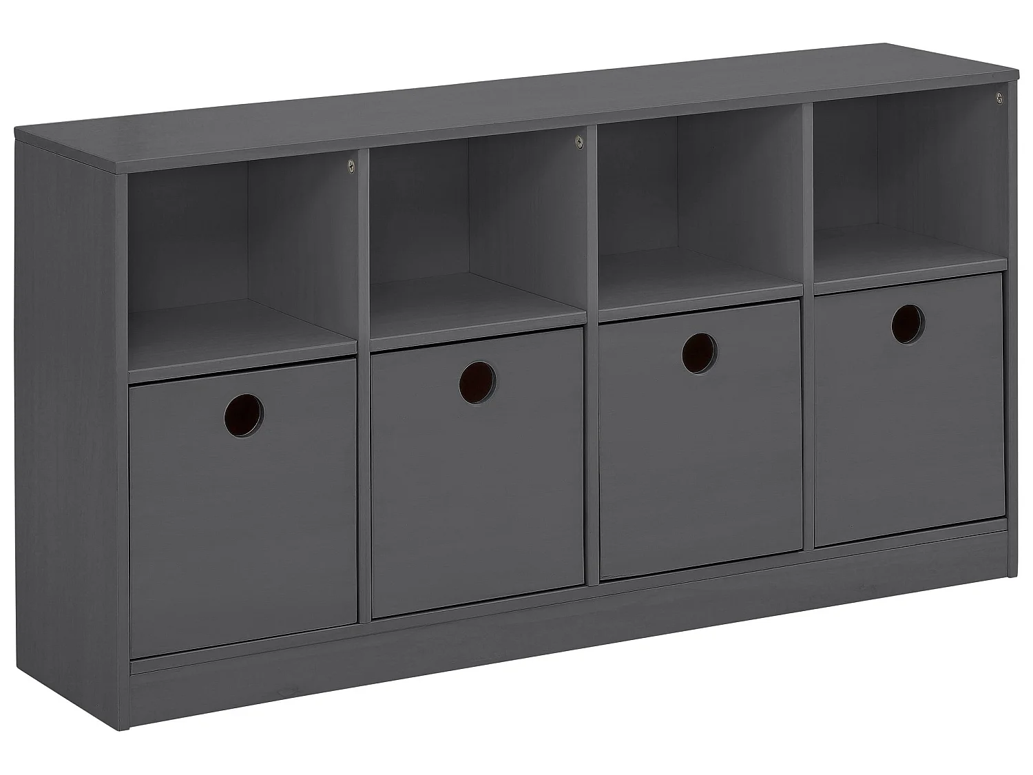 Libreria a 4 cassetti grigio