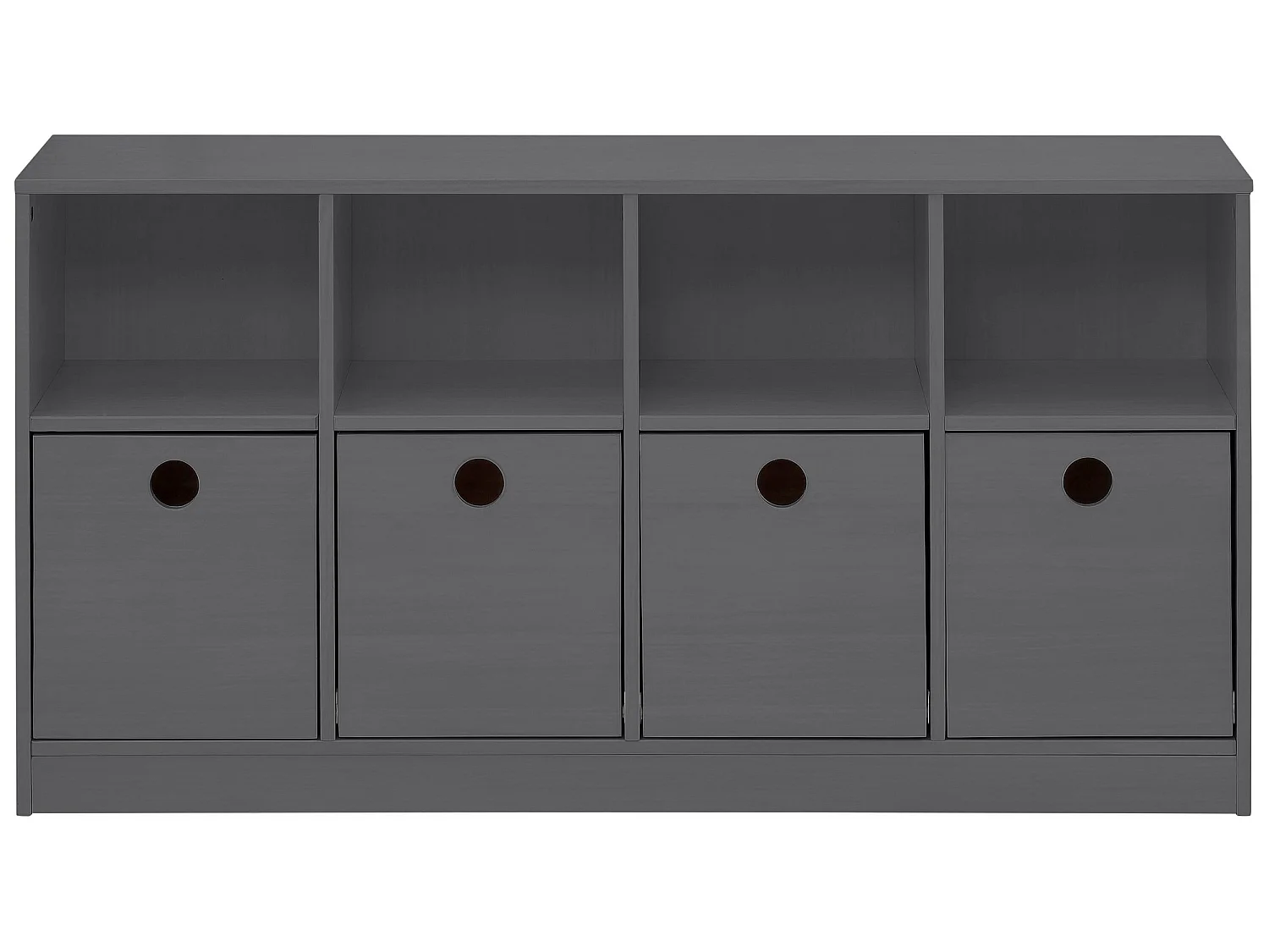 Libreria a 4 cassetti grigio