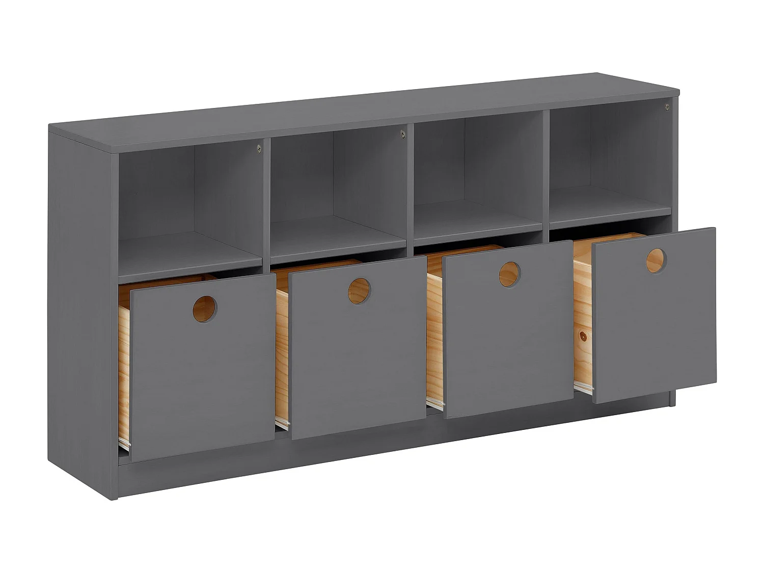 Alpi | Bibliothèque à 4 tiroirs Gris