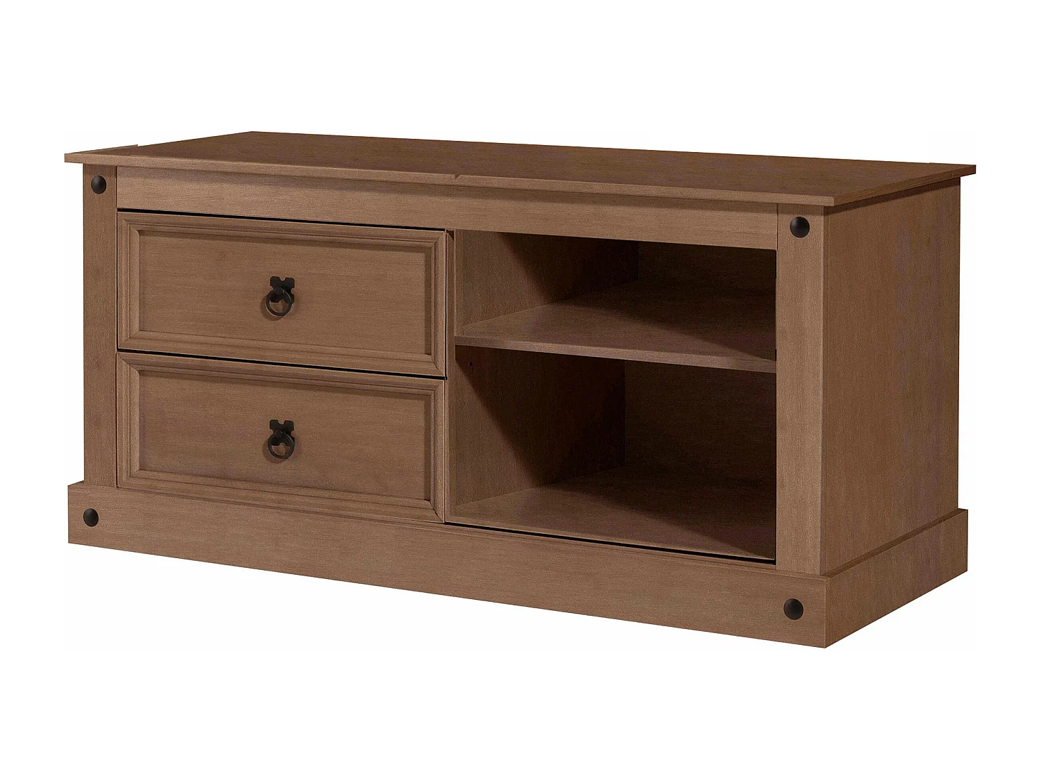 Mexico|Meuble avec 2 tiroirs en pin marron