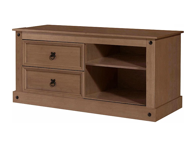 Mexico|Meuble avec 2 tiroirs en pin marron