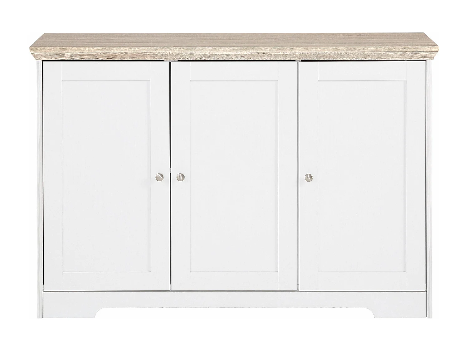 Nanna|Buffet avec 3 portes effet bois blanc