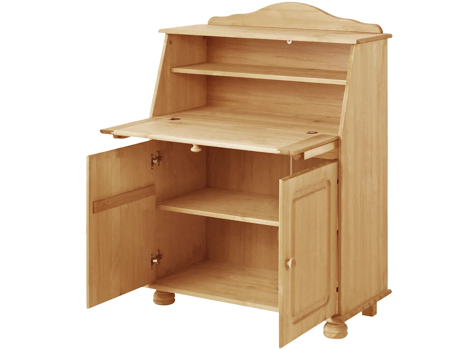 Mette|Secrétaire avec 2 portes en pin nature