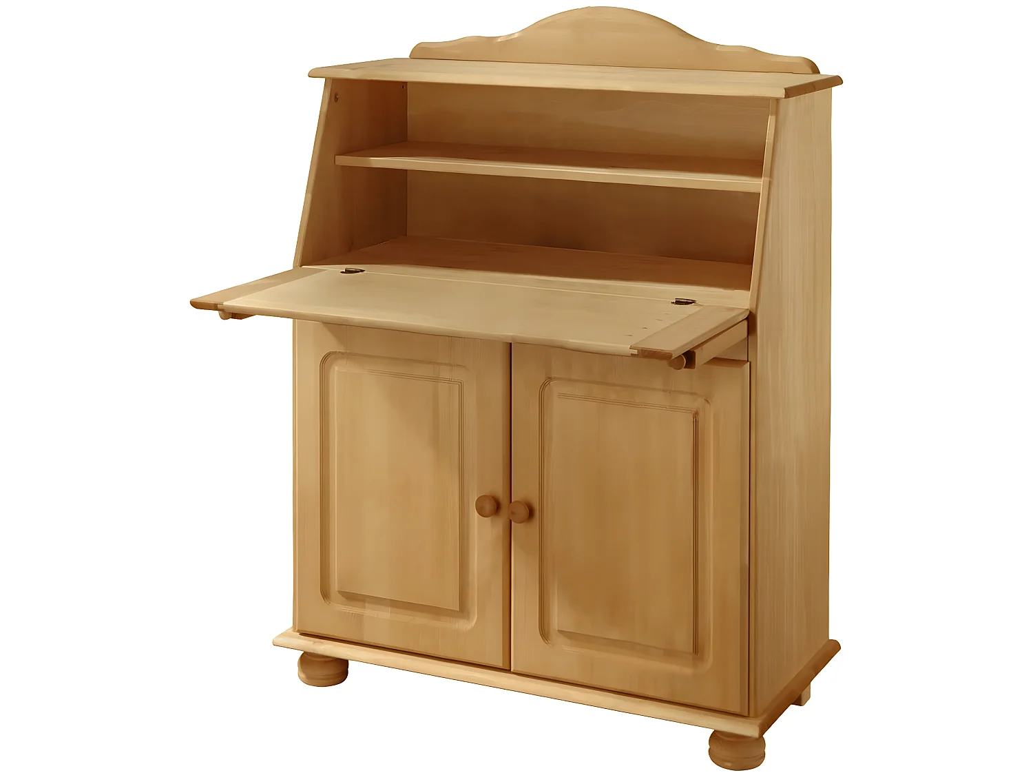 Mette|Secrétaire avec 2 portes en pin nature