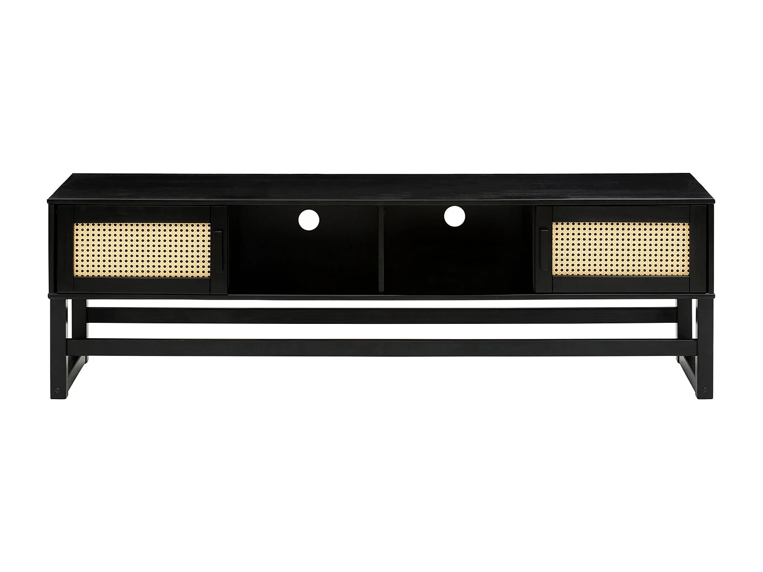 Jolene|Buffet bas 2 portes en pin foncé