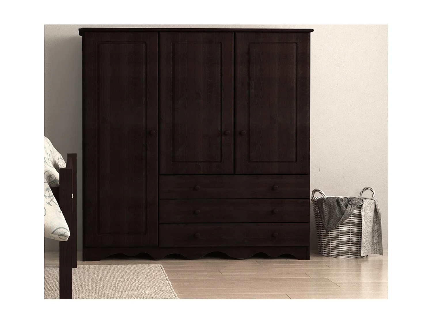 Minik Linnenkast 3 Deuren 3 Laden Havana