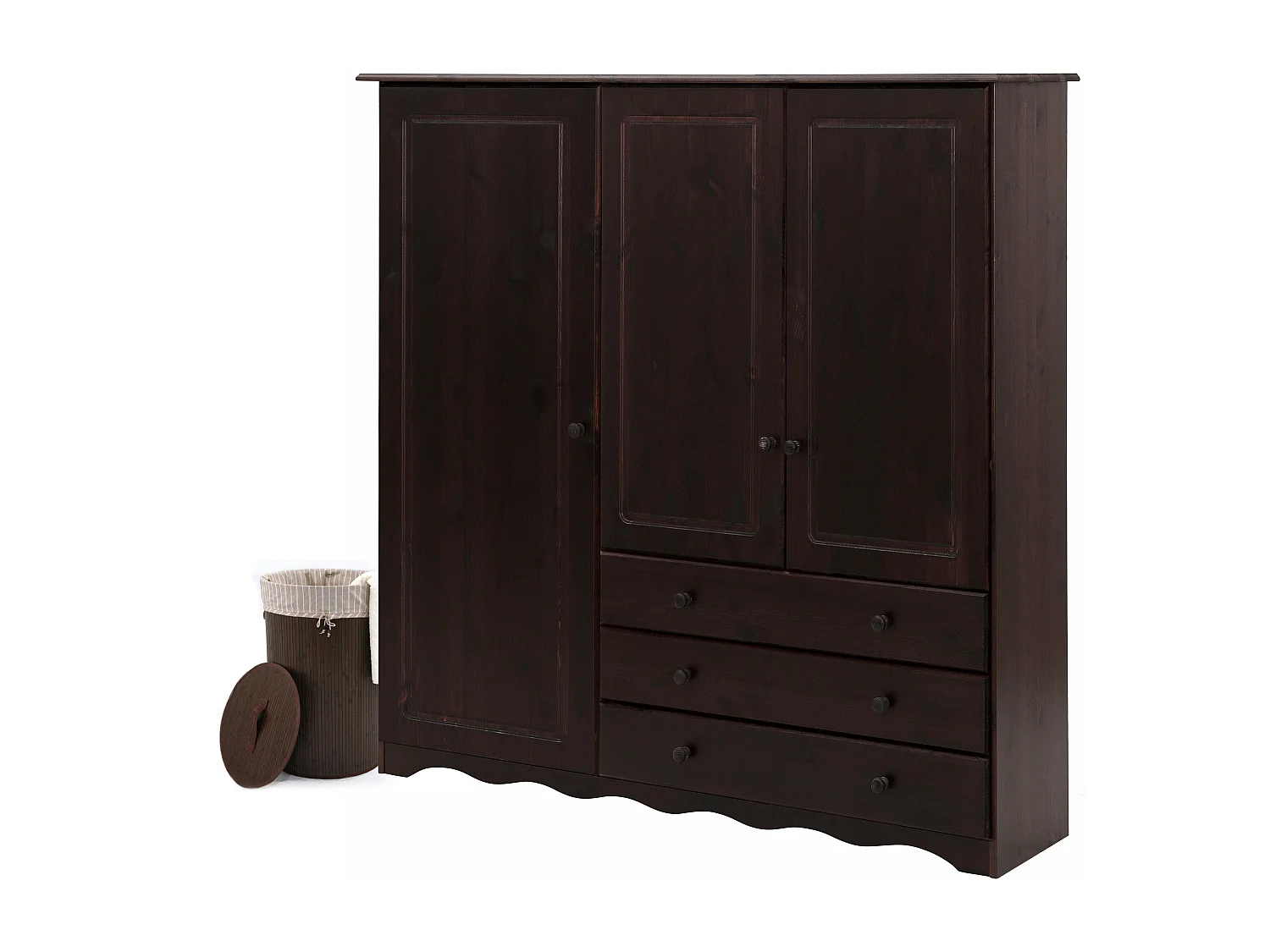 Mobile Portabiancheria Minik 3 Ante 3 Cassetti Avana