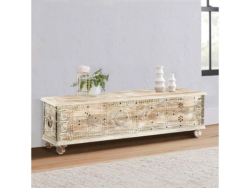 Mahar|Lowboard Blanc Crème