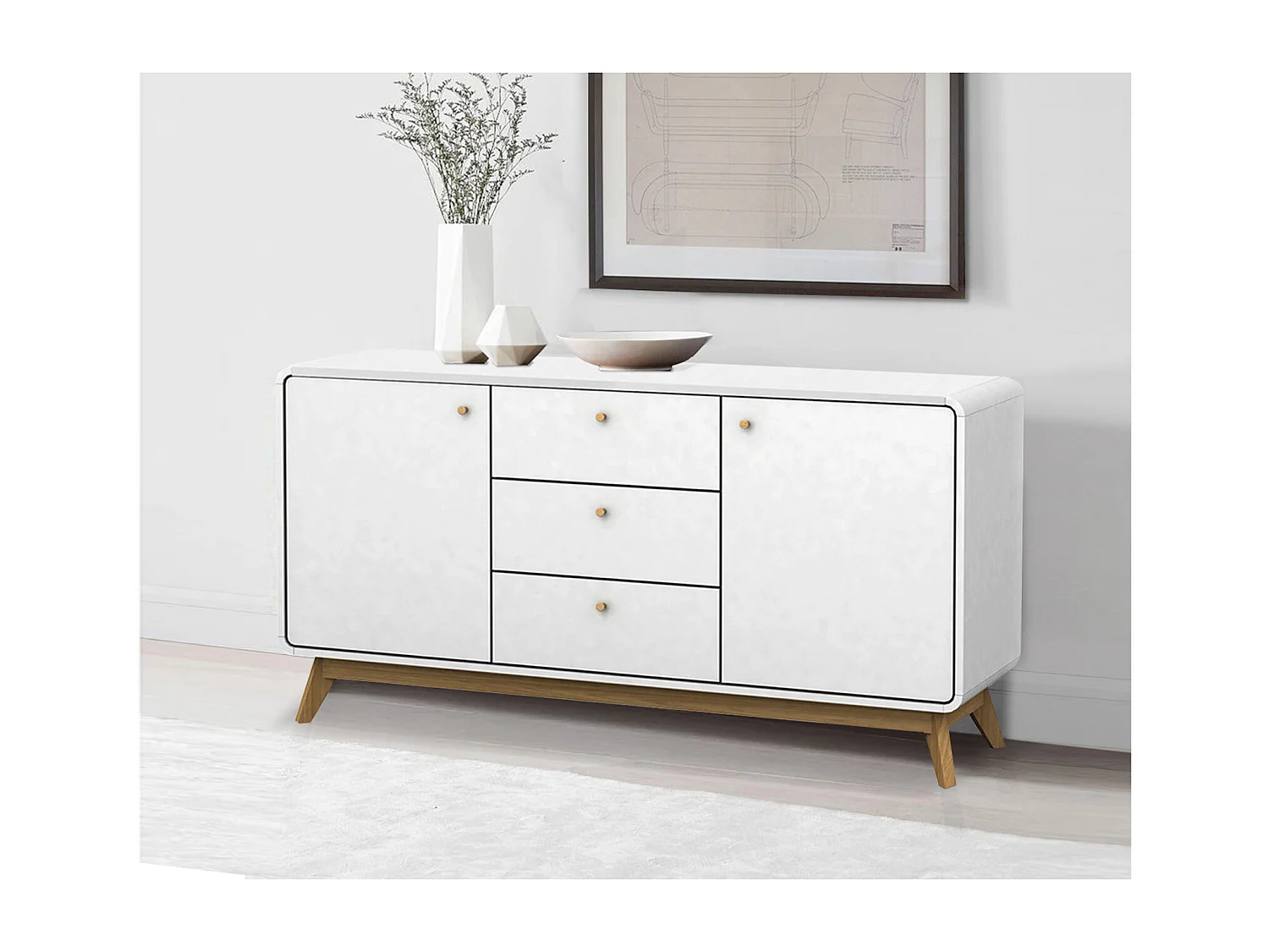 Aparador en MDF blanco