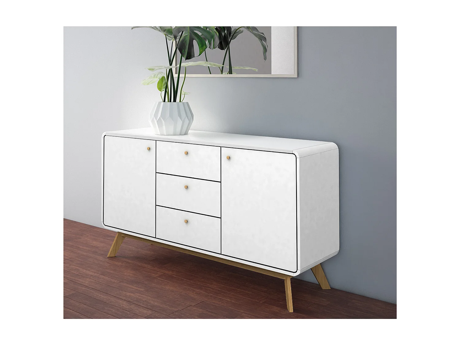 Anrichte aus weißem MDF