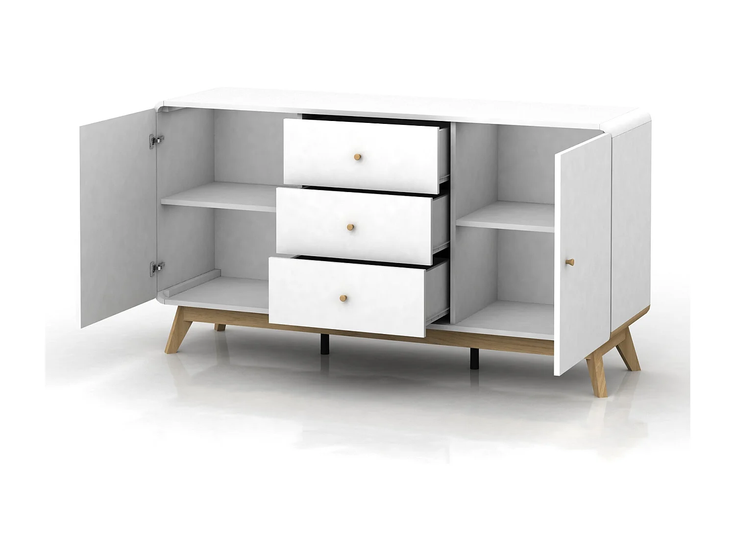 Anrichte aus weißem MDF