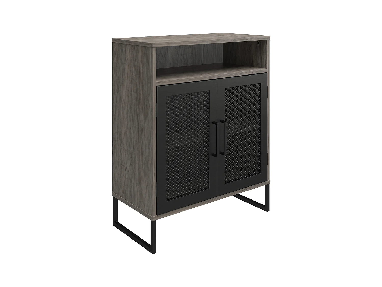 Purdue|Armoire avec 2 portes en effet chêne gris