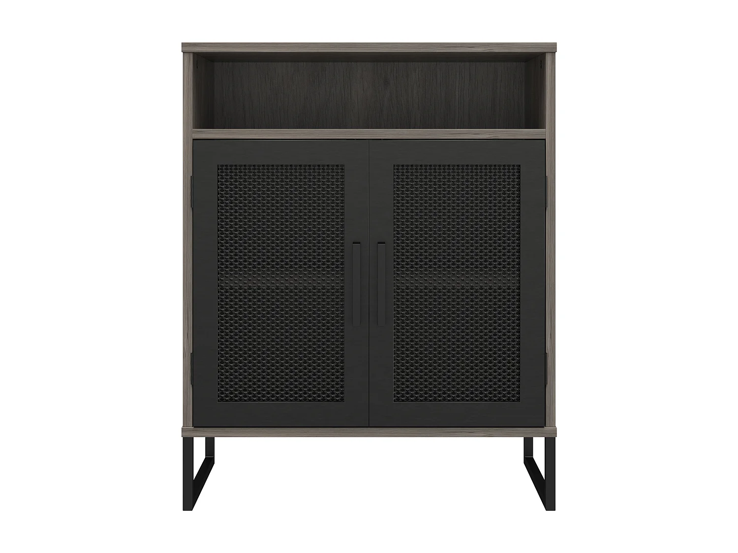 Purdue|Armoire avec 2 portes en effet chêne gris