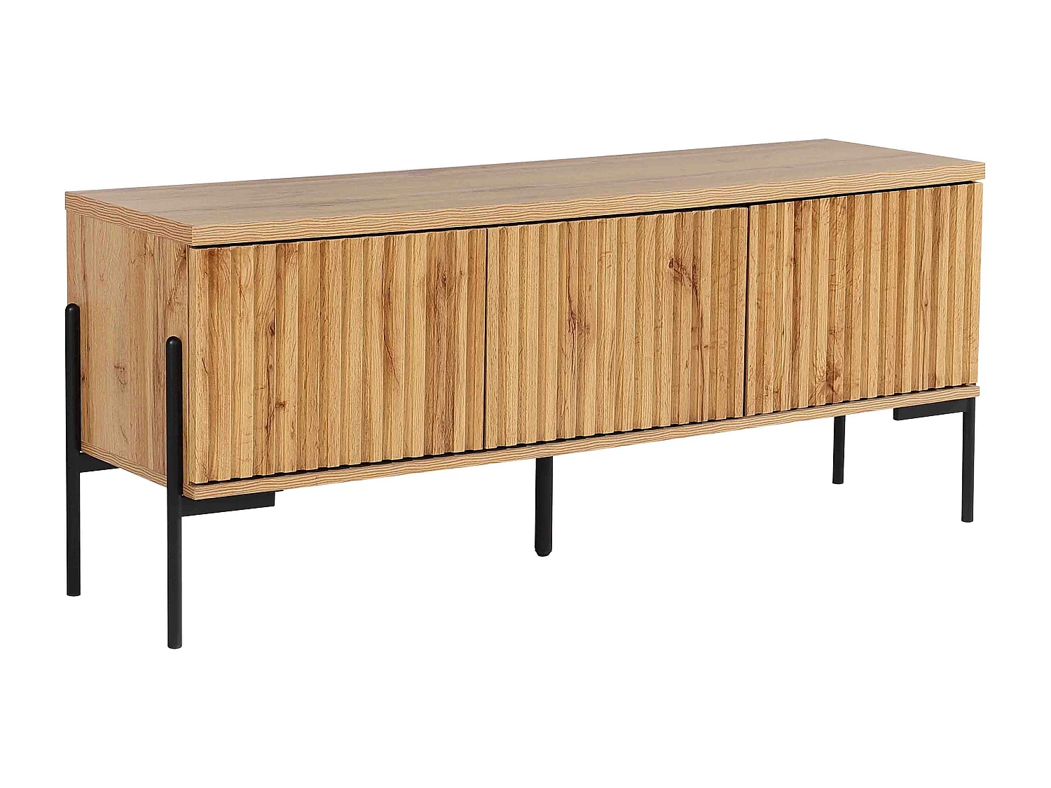 Charlie|Buffet bas 3 portes en effet chêne