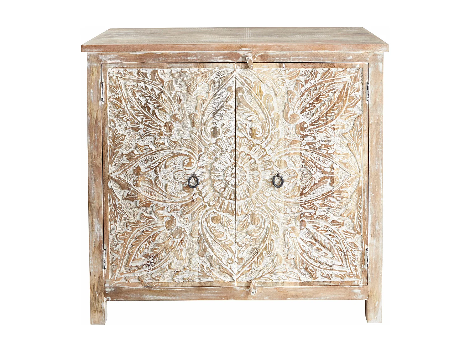 Prem | Armoire en bois de manguier à 2 portes, fabriquée à la main