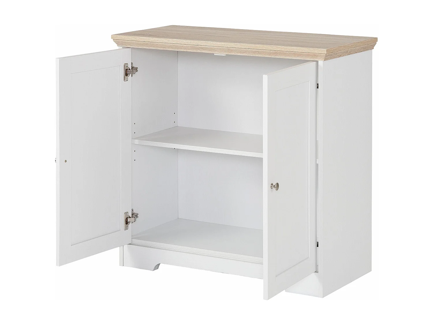 Nanna|Buffet avec 2 portes effet chêne blanc