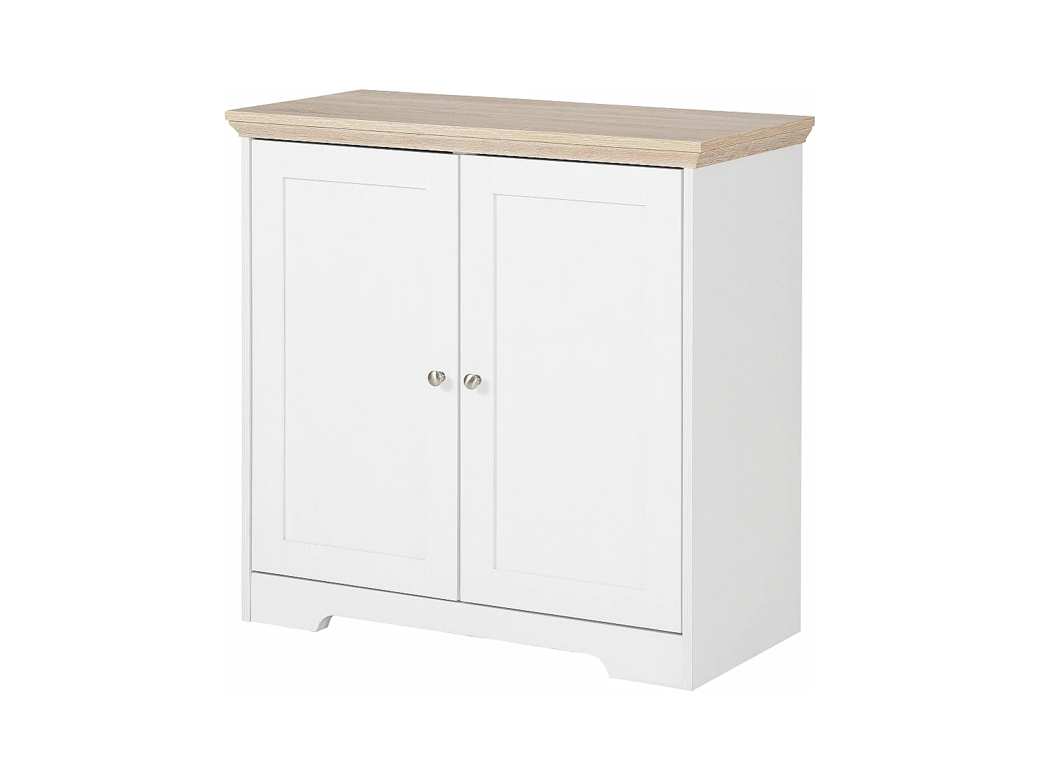 Nanna|Buffet avec 2 portes effet chêne blanc