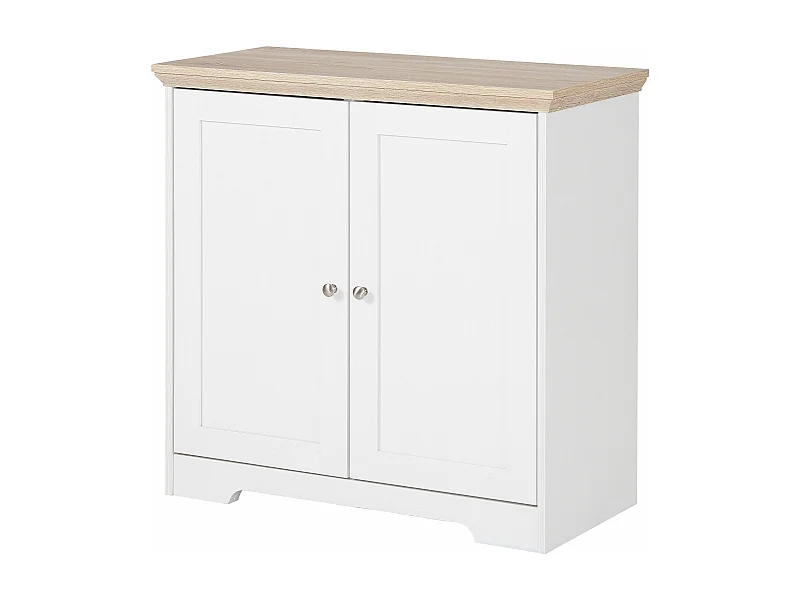 Nanna|Buffet avec 2 portes effet chêne blanc