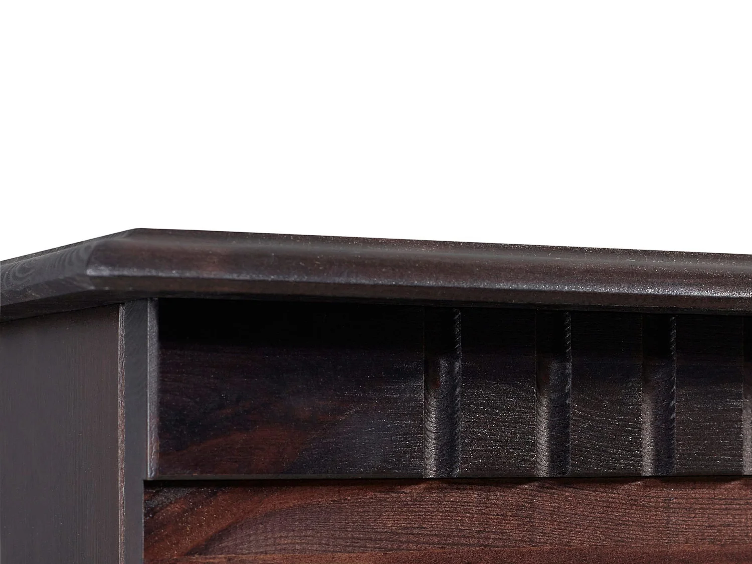 Lisa|Buffet avec 3 portes en pin laqué marron