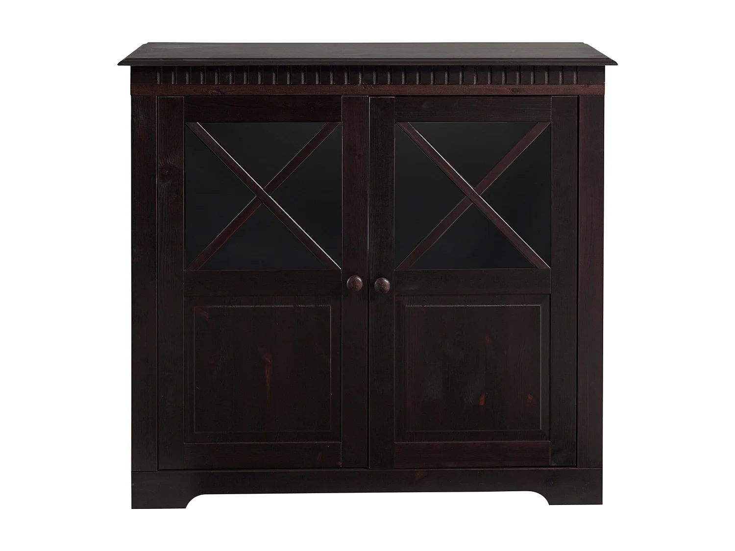 Lisa|Armoire avec 2 portes en pin marron