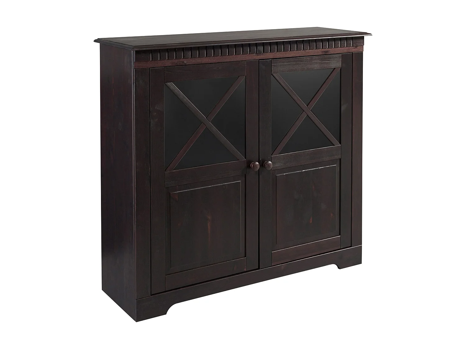Lisa|Armoire avec 2 portes en pin marron