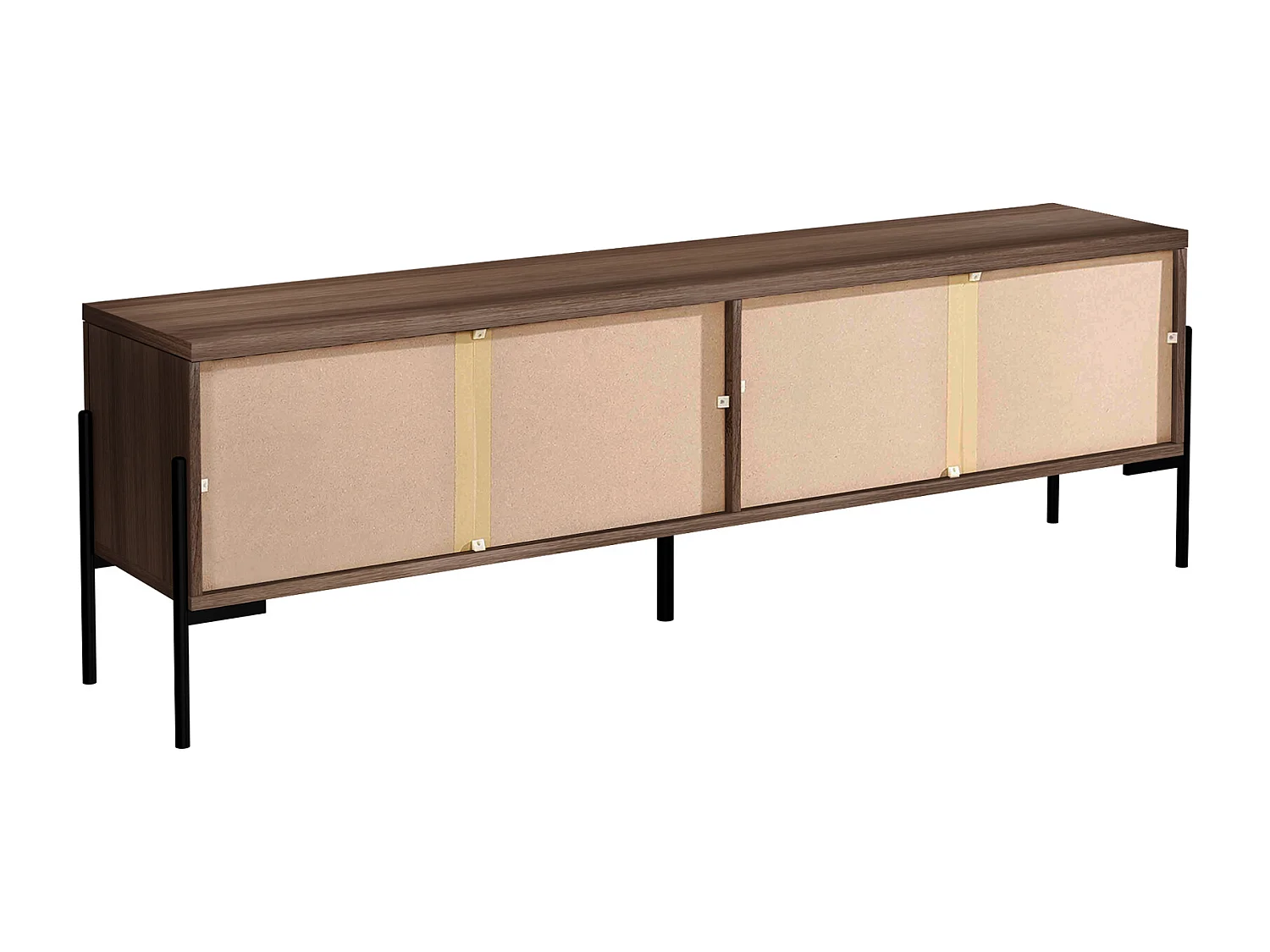 Charlie|Buffet bas avec 4 portes à l'aspect noyer