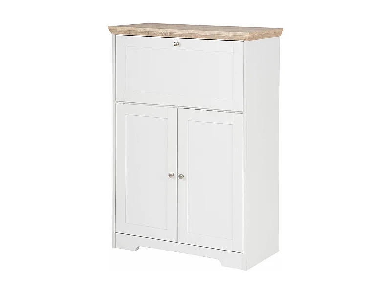 Nanna|Secretaire Chêne Blanc 3 Portes