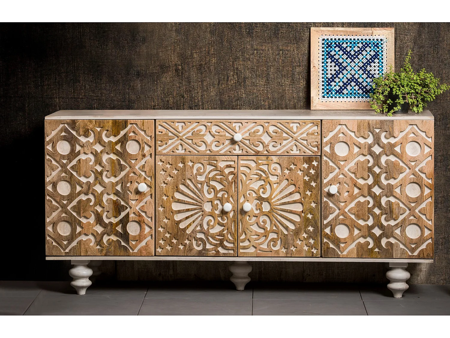 Spring Dressoir 4 Deuren 1 Lade