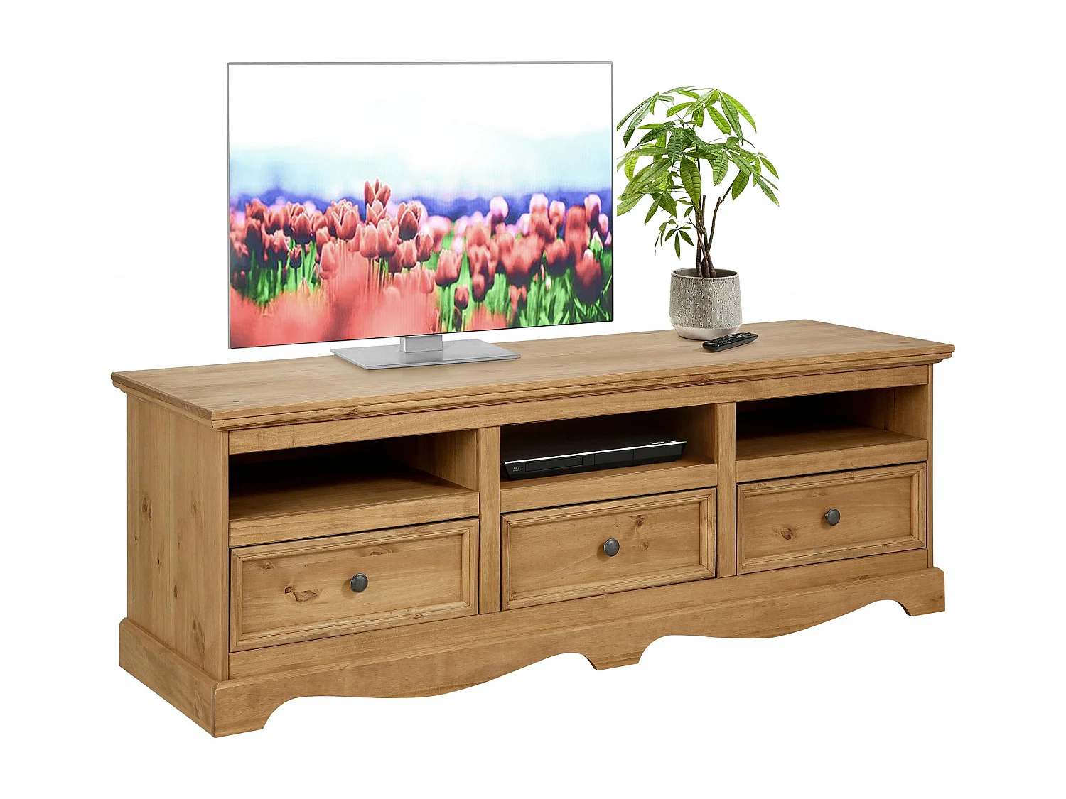 Melissa | Mesa baixa 163 cm 3 gavetas