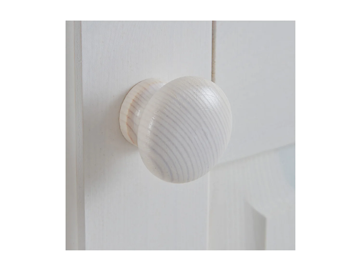 Lisa|Buffet avec 3 portes en pin laqué blanc