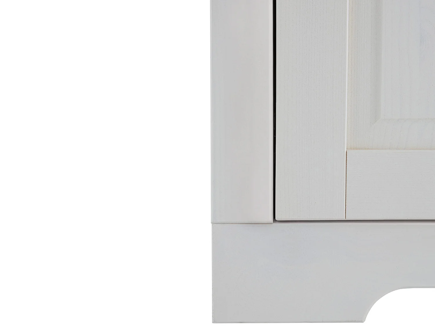 Lisa|Buffet avec 3 portes en pin laqué blanc