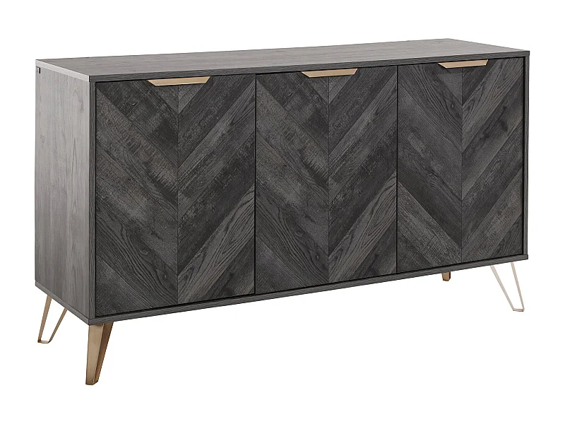 Credenza in legno scuro 3 ante