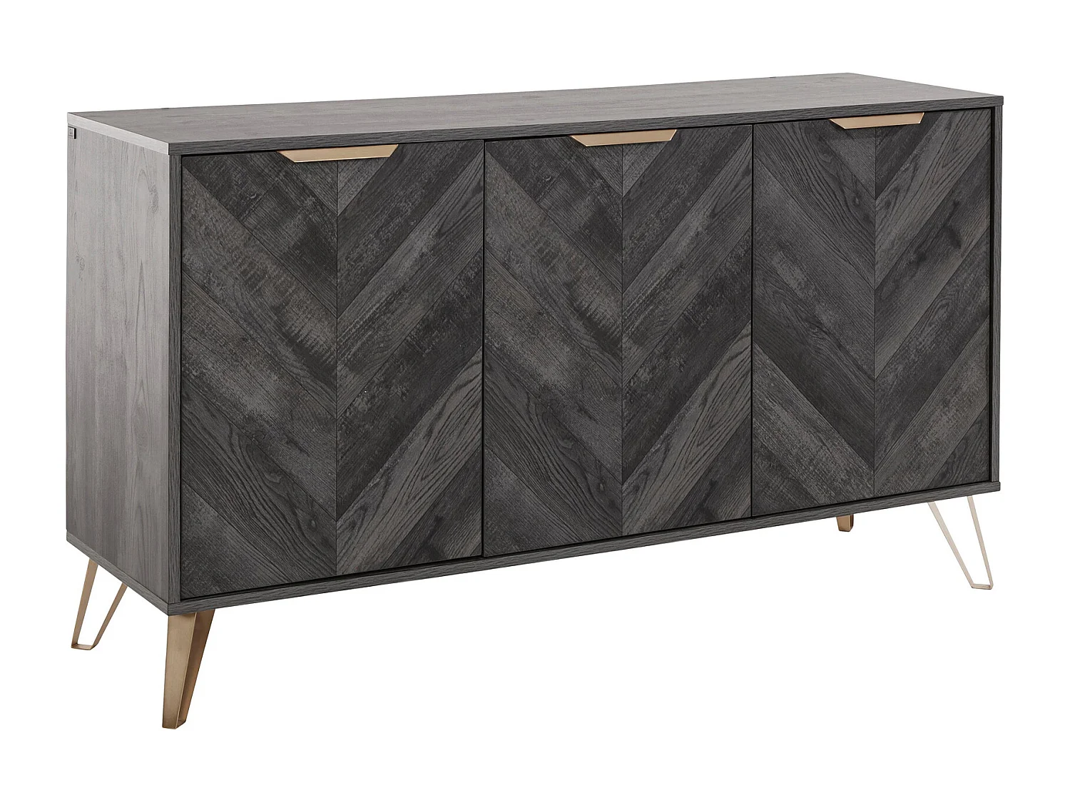 Credenza in legno scuro 3 ante