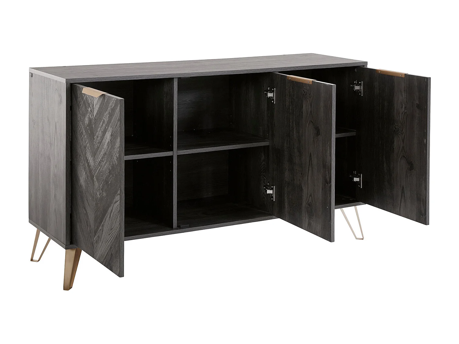 Credenza in legno scuro 3 ante