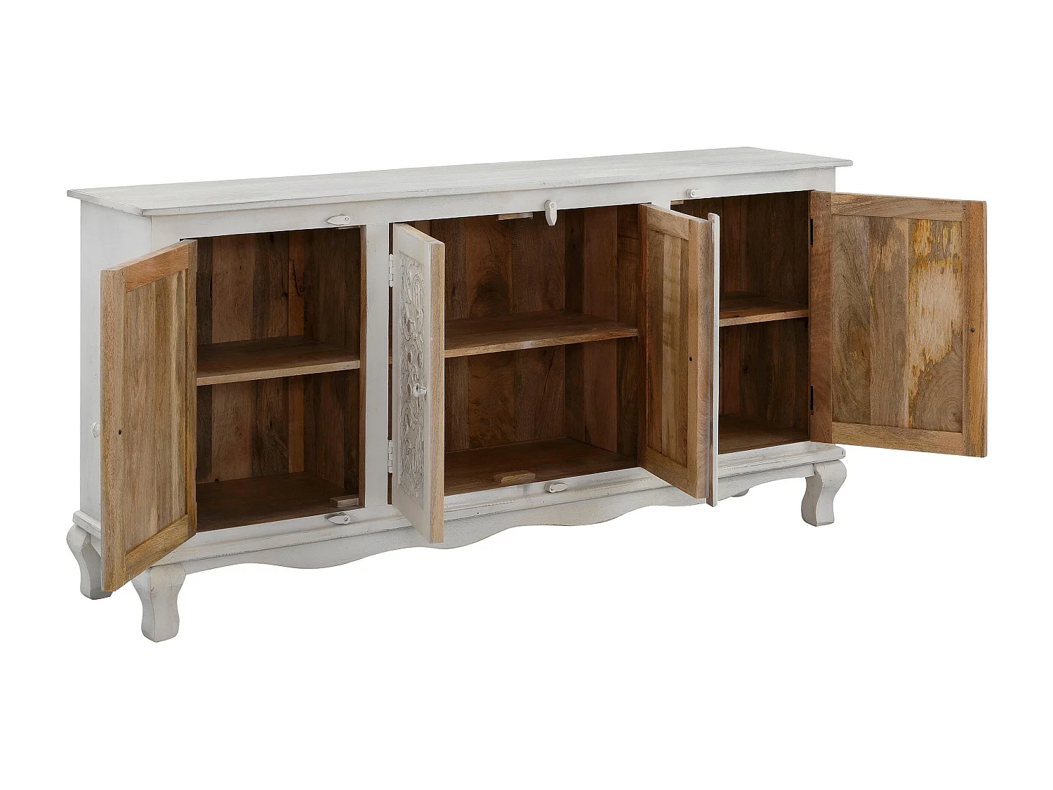 Rajat|Buffet 4 portes BlancGris