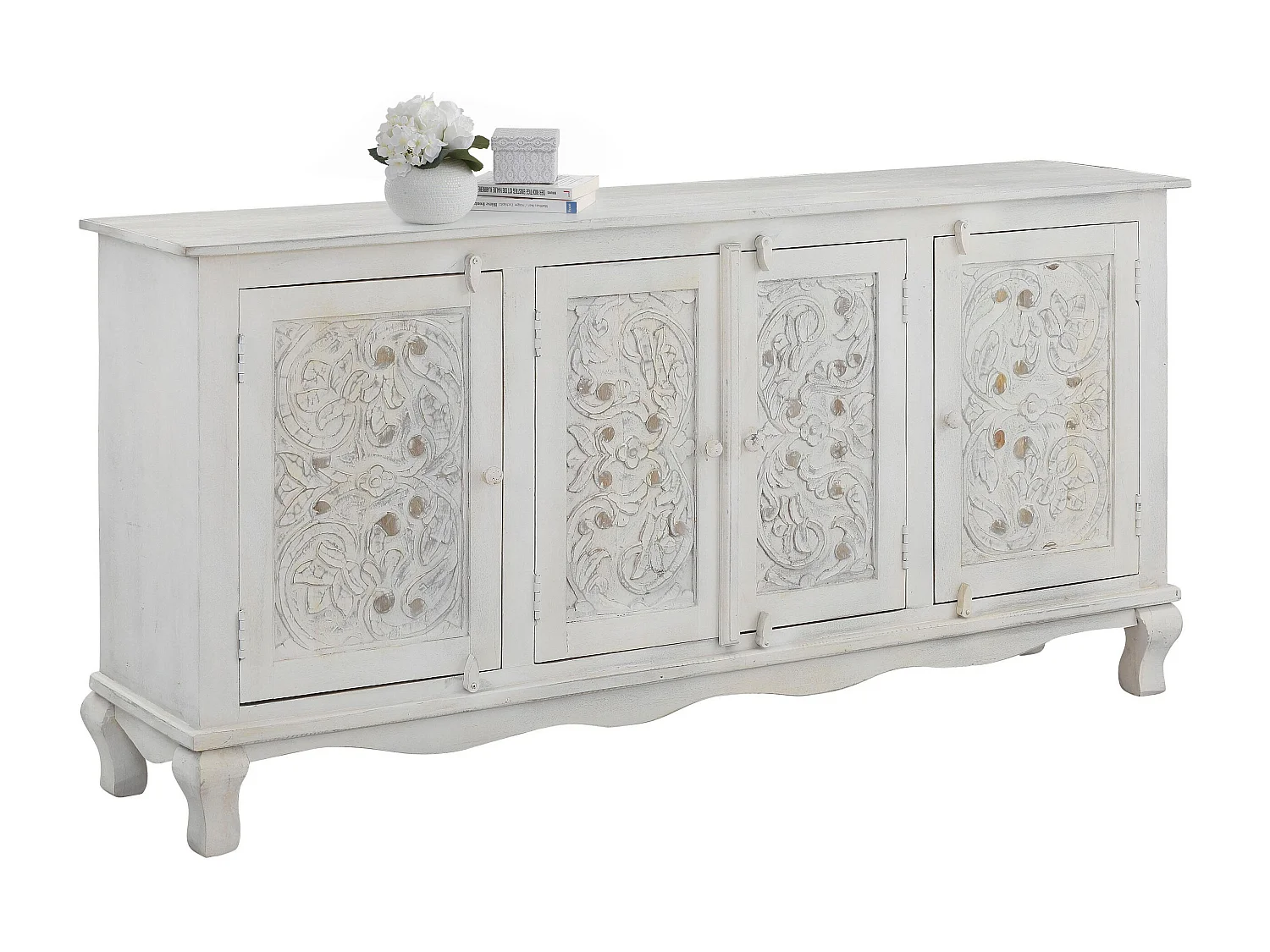Rajat|Buffet 4 portes BlancGris