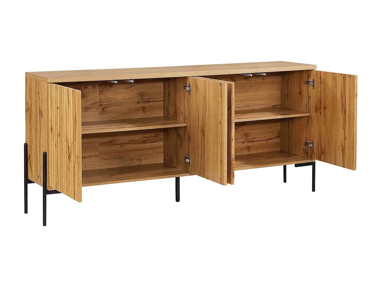 Charlie|Buffet avec 4 portes chêne noir