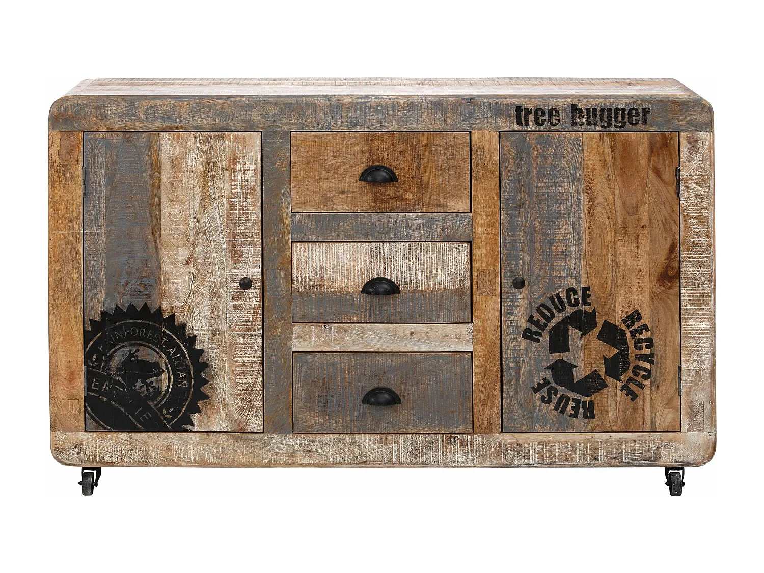 Bully Credenza 2 Ante 3 Cassetti Mix