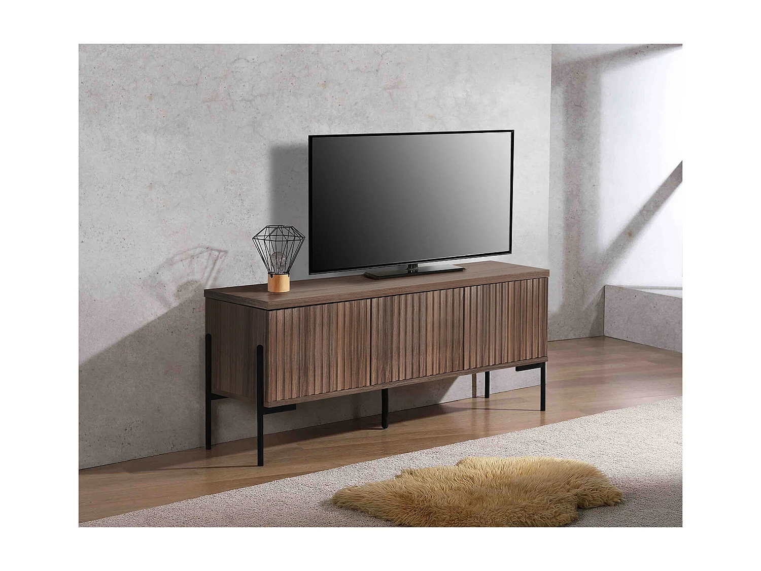 Lowboard Charlie 3 Puertas Nogal Negro