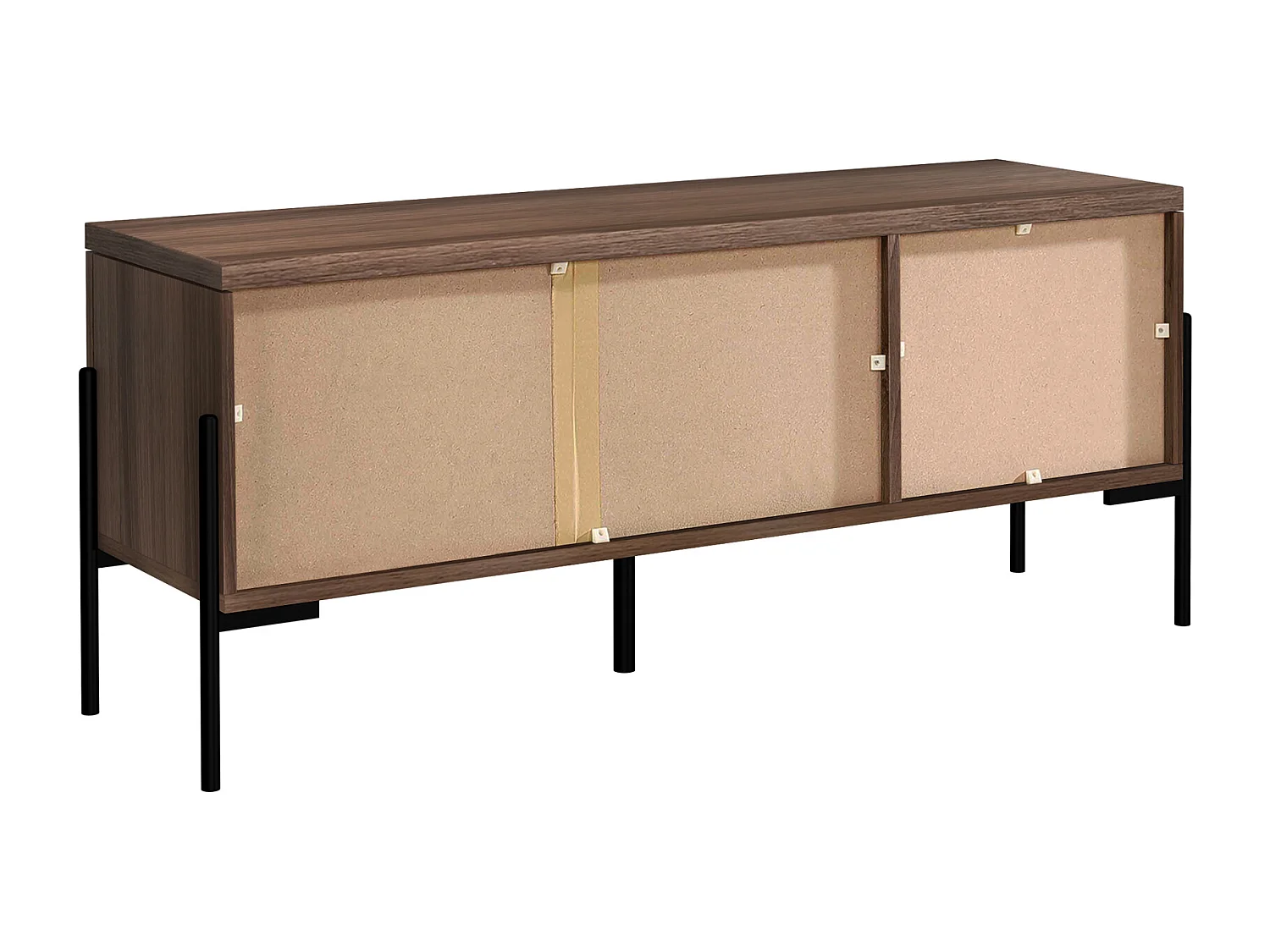 Charlie|Buffet bas avec 3 portes à l'aspect noyer