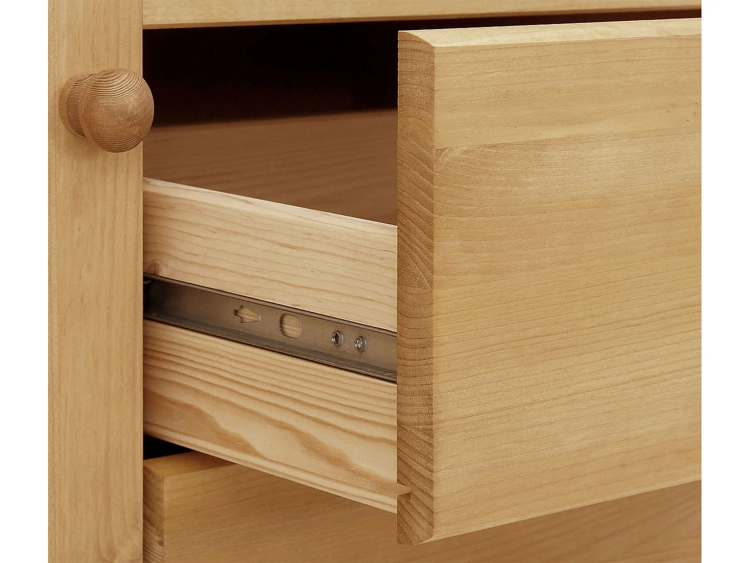 Mette|Buffet avec 3 portes et 2 tiroirs en pin naturel