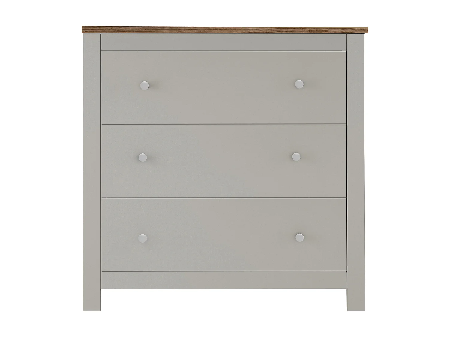 Emerald|Commode avec 3 tiroirs en effet chêne crème