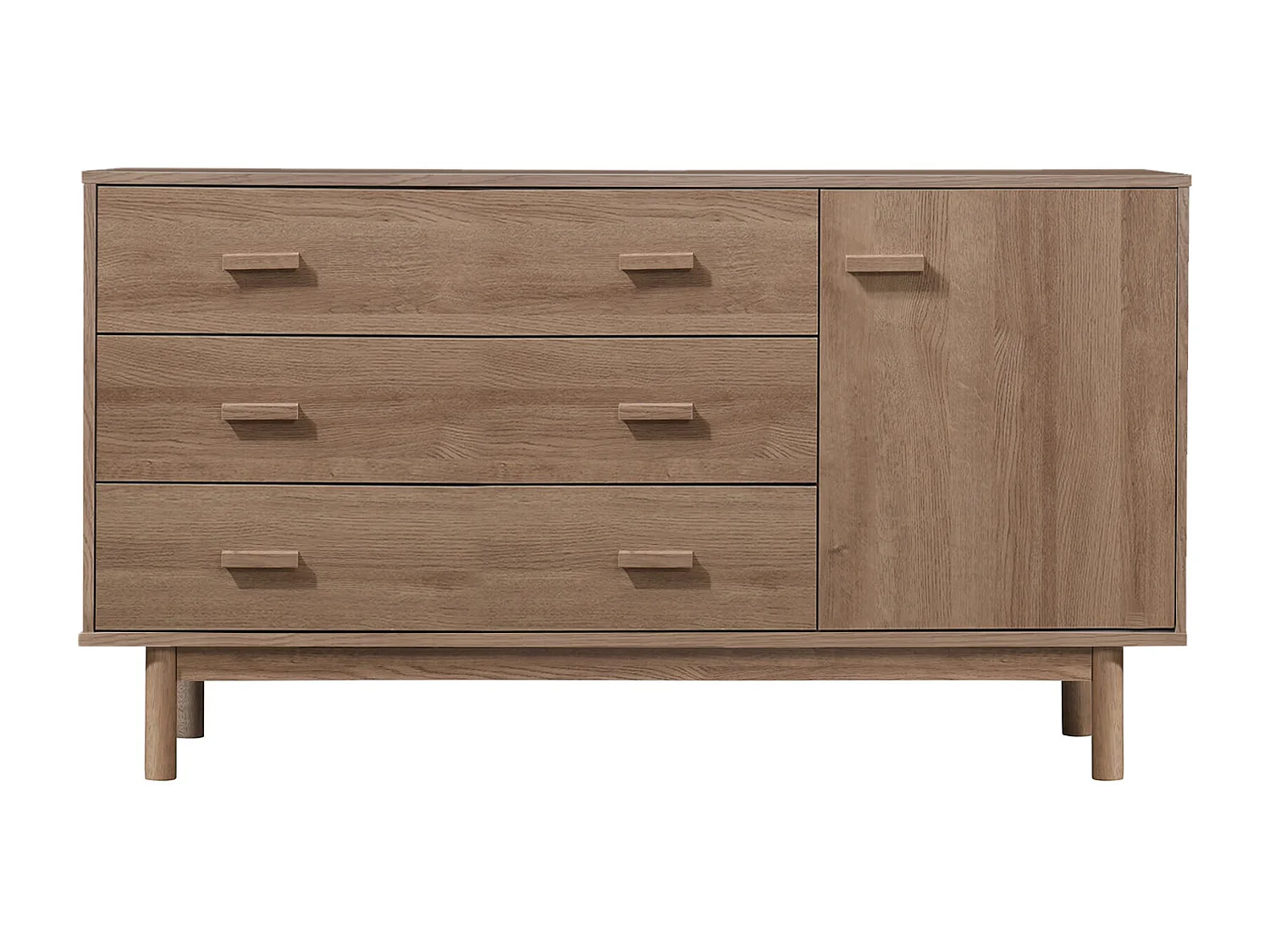 Melanie Dressoir 1 Deur 3 Laden Eiken Eiken